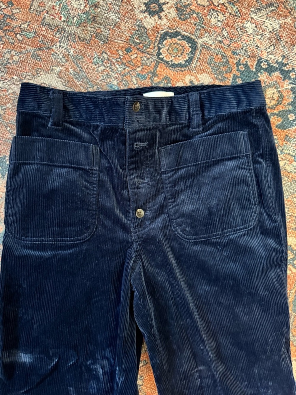Free Assembly Corduroy High Waisted cropped wide leg pants size 12 - Picture 2 of 4